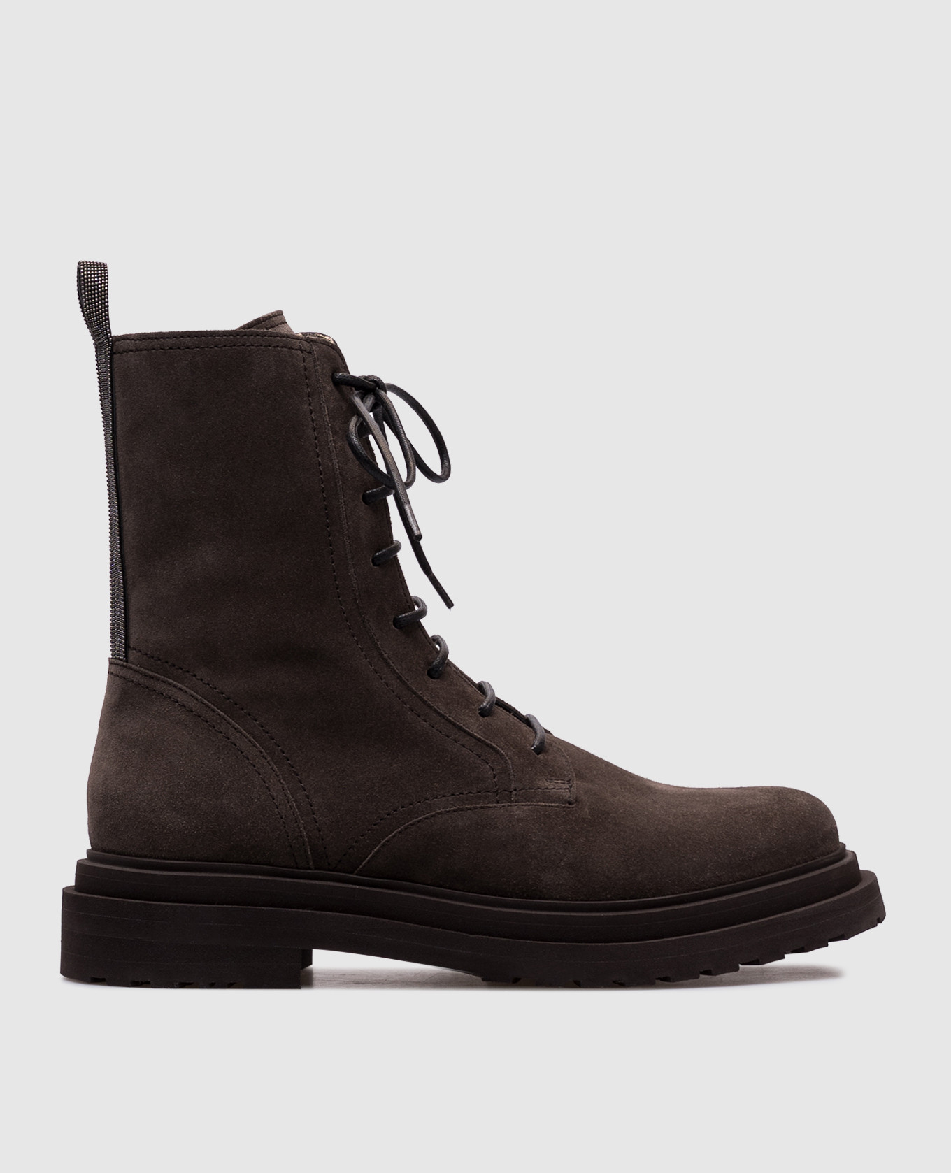 Gray suede boots Brunello Cucinelli