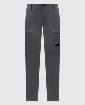 C.P. Company Green cargo pants with logo patch MPA068A005529G