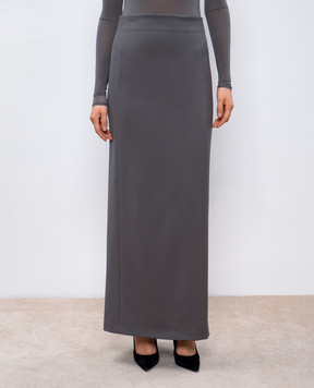 WARDROBE.NYC Gray woolen skirt W2071PC