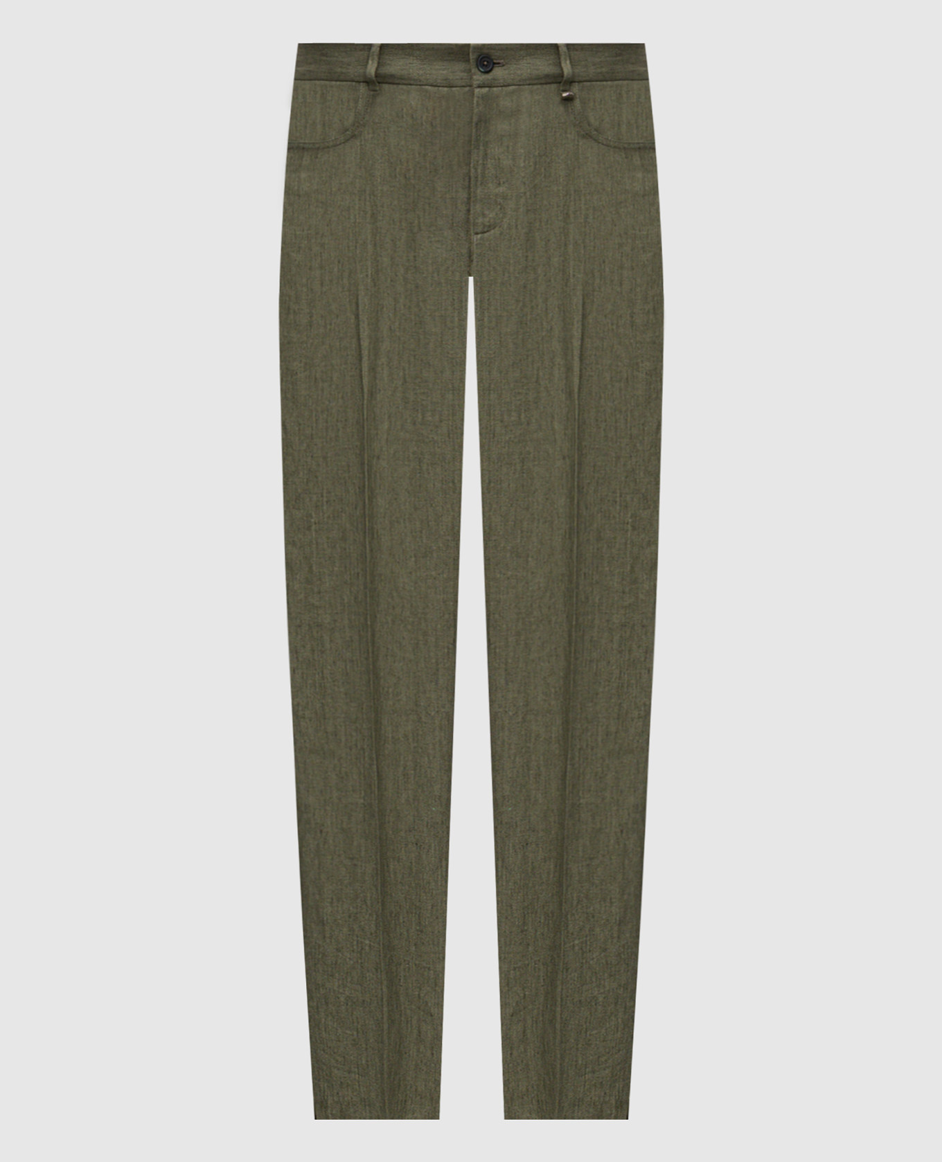 Green linen pants Stefano Ricci