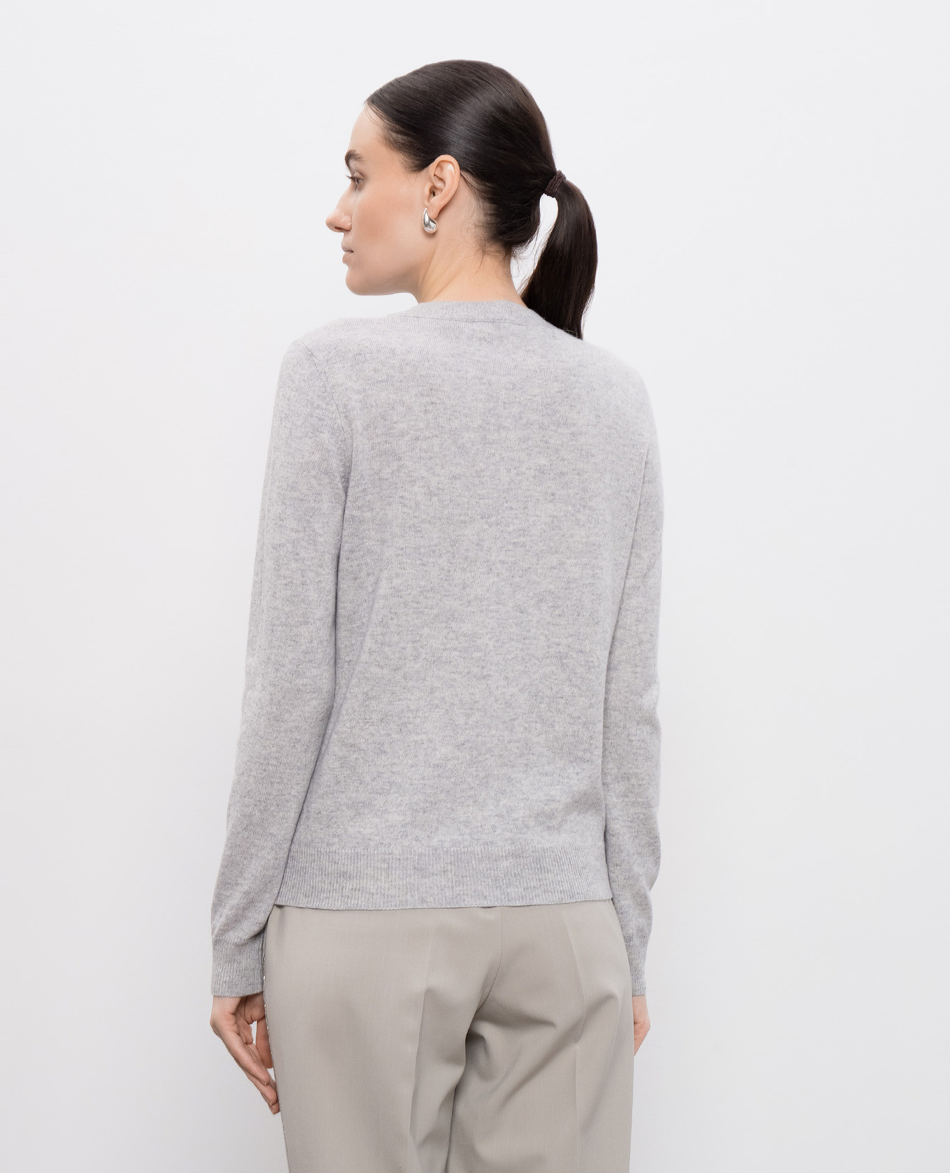 

Gray wool, silk and cashmere jumper Peserico, Grey