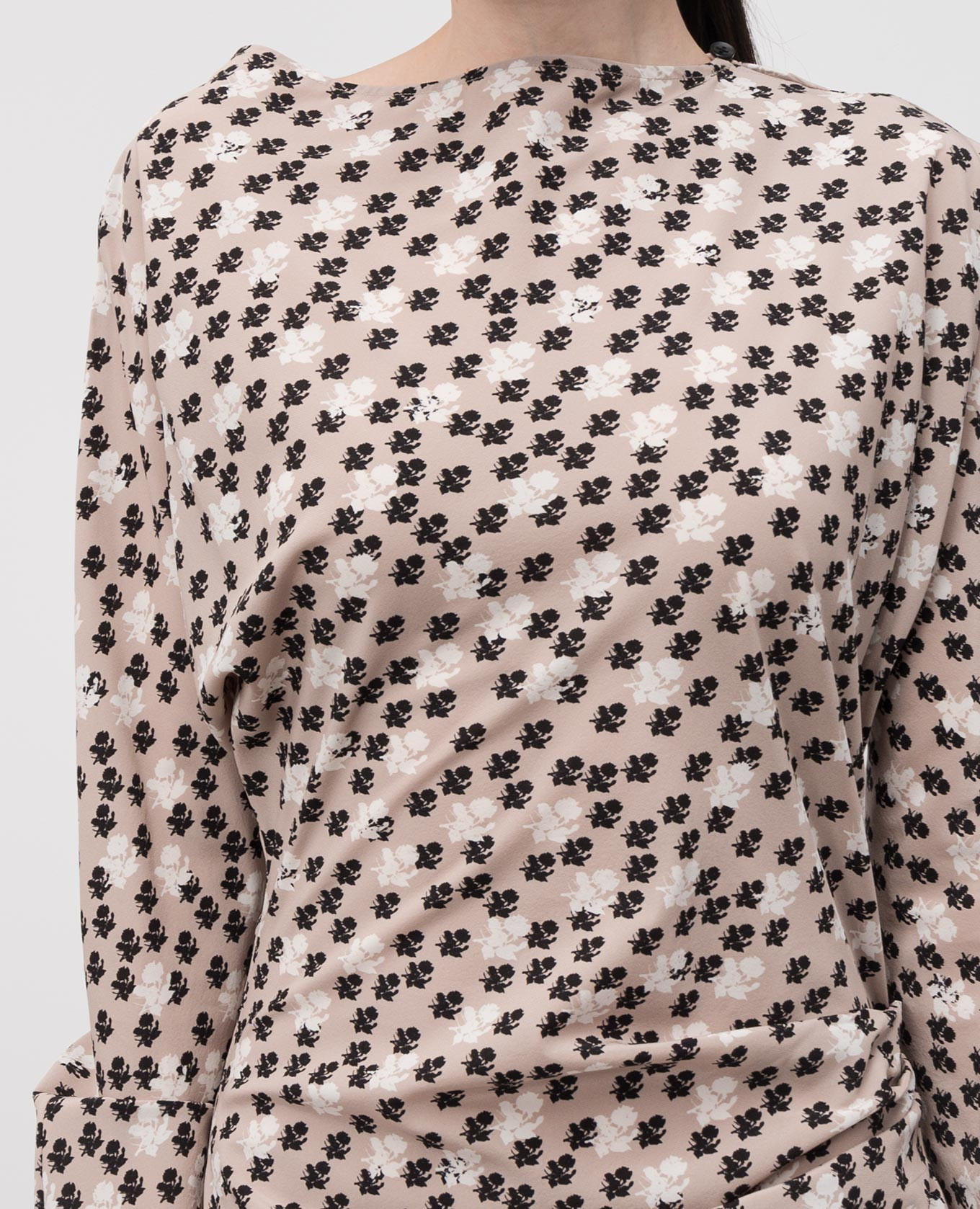 Alina beige dress with floral print silk PROENZA SCHOULER 5