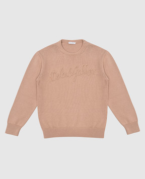 Dolce&Gabbana Children's jumper with textured logo embroidery L4KWE2JBCE0812+