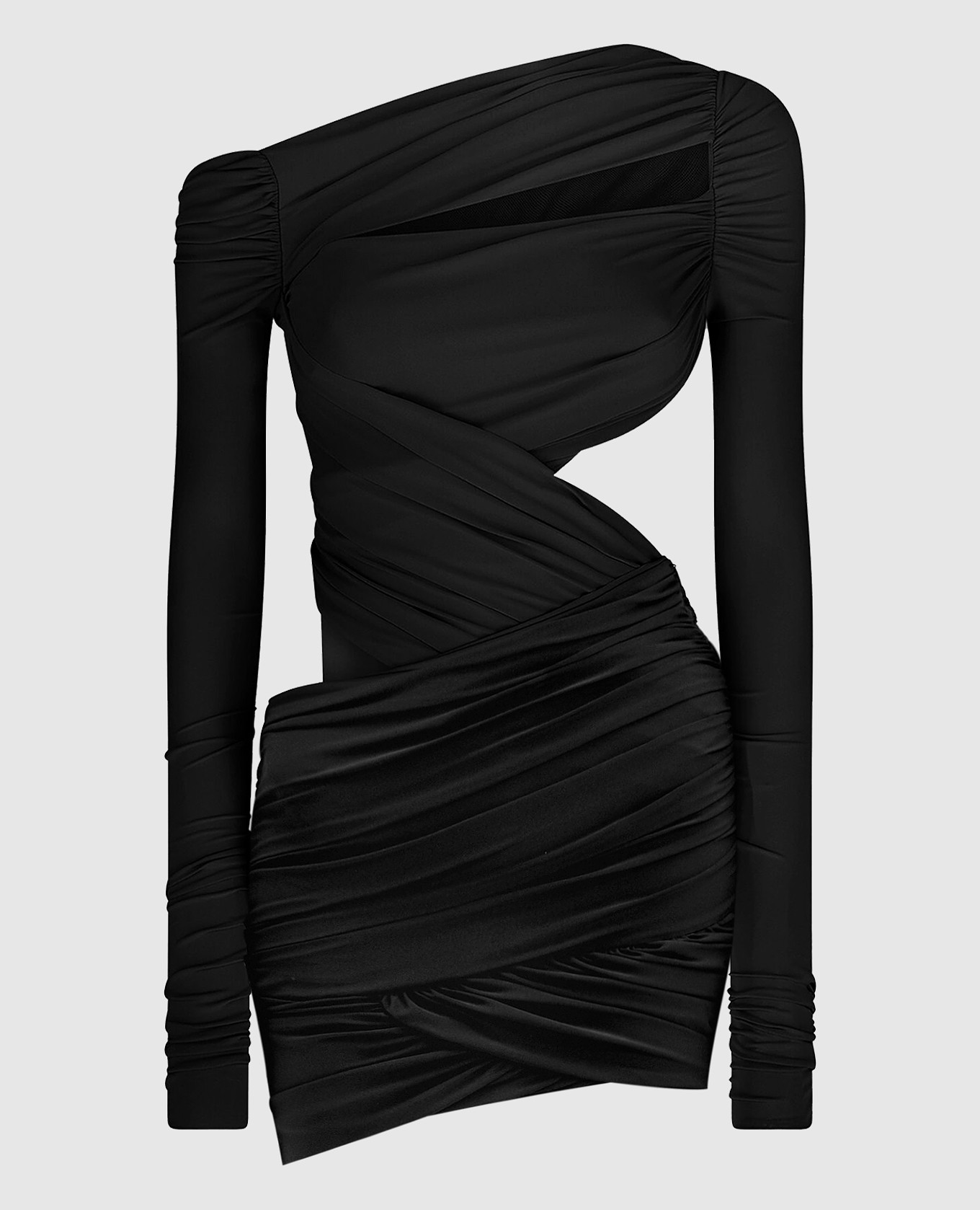 

Black mini dress with curved necklines The Attico