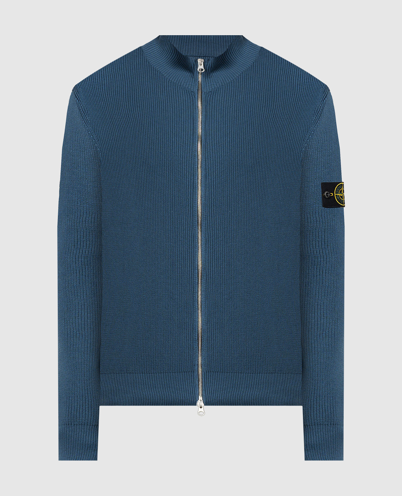 

Blue cardigan with removable logo patch Stone Island, Синий