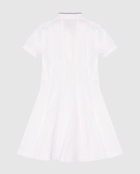 Brunello Cucinelli Children's white polo dress with logo patch BL944A319A