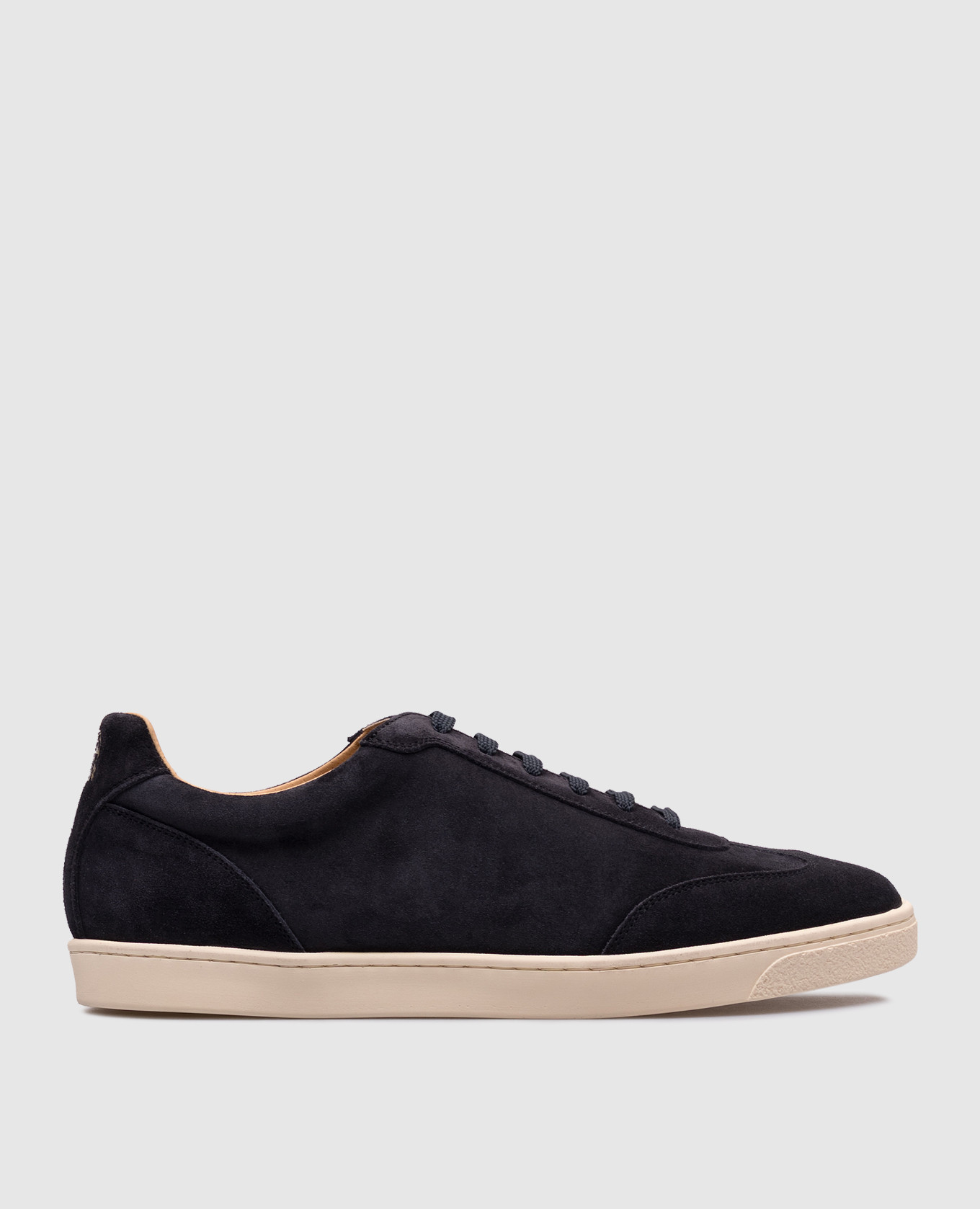 

Blue suede sneakers with logo emblem Brunello Cucinelli