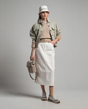 Brunello Cucinelli Beige pullover with lurex MLE727602