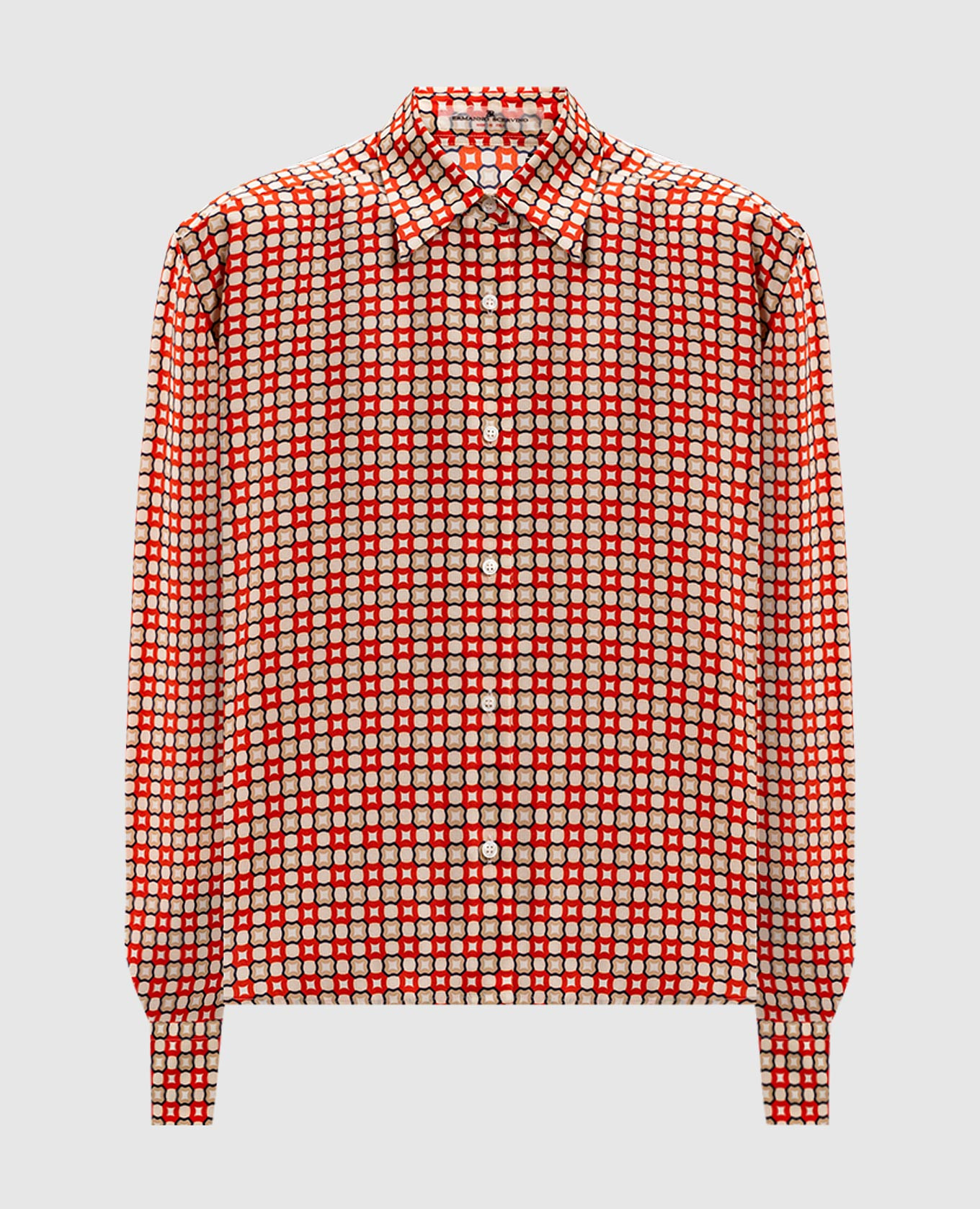 

Red silk blouse with geometric print Ermanno Scervino