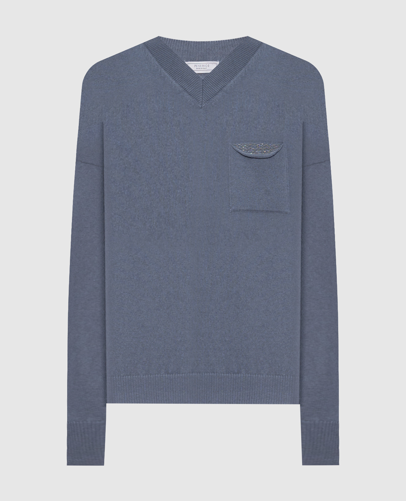 

Gray wool, silk and cashmere pullover Peserico, Grey