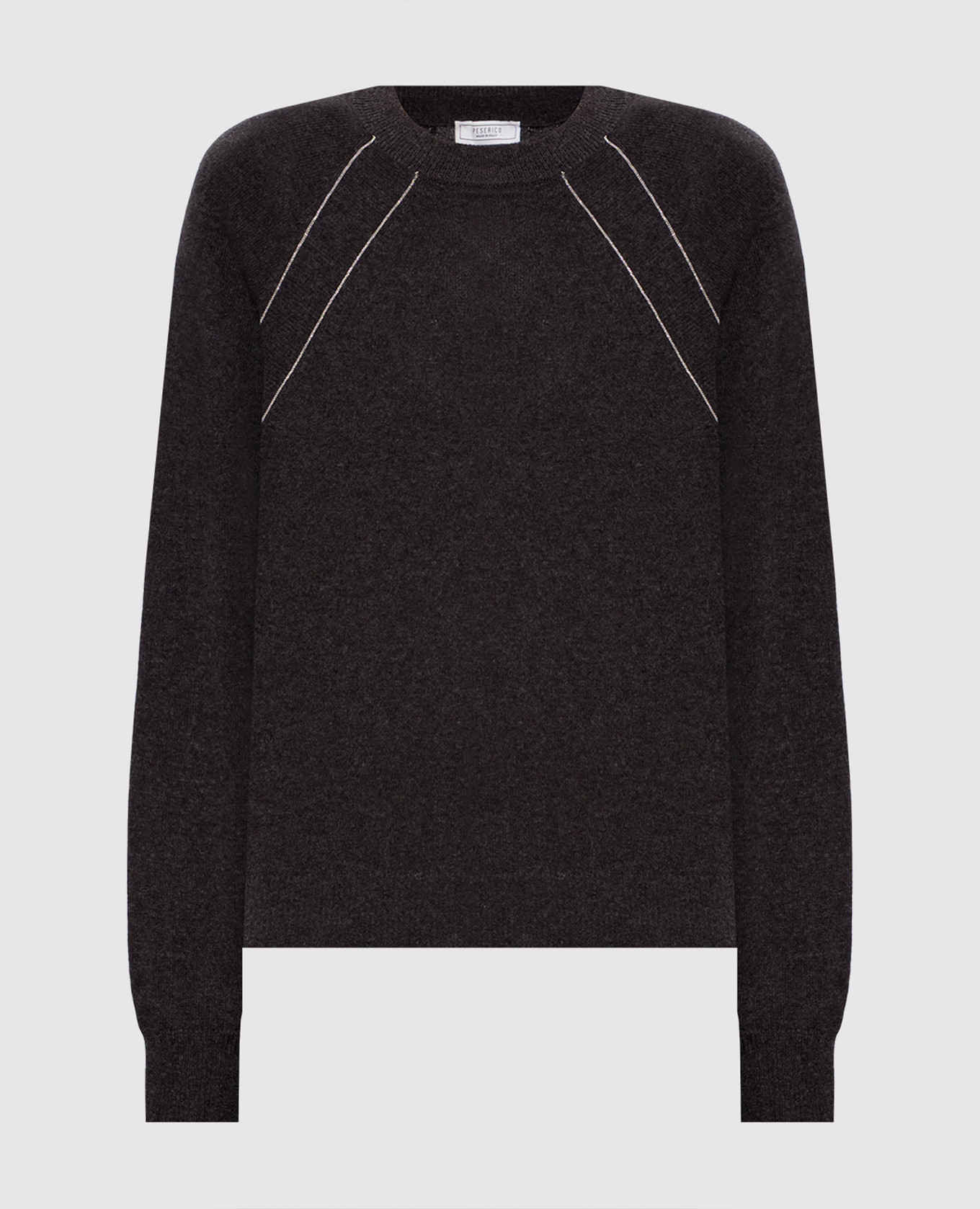 Gray wool, cashmere and silk sweater Peserico