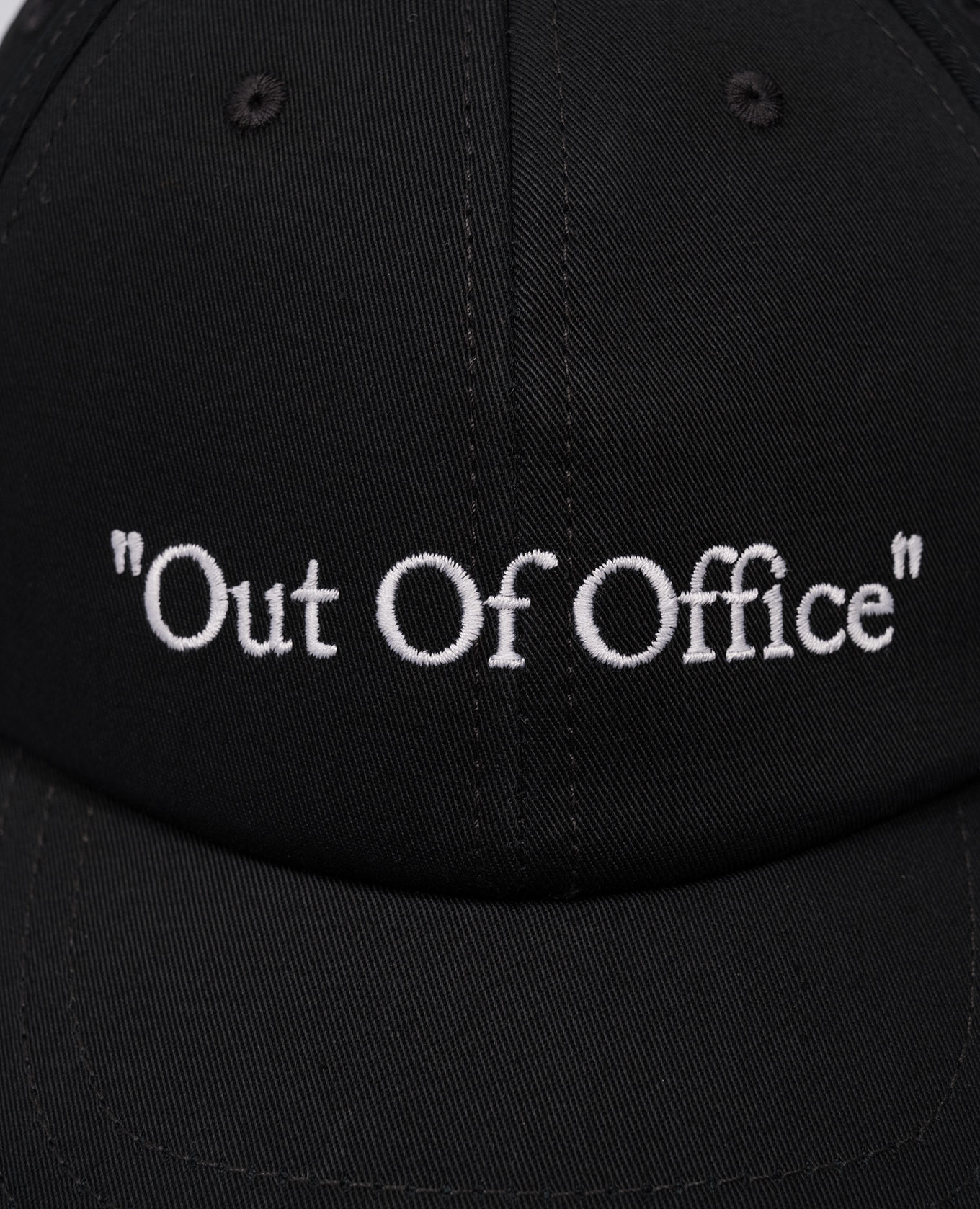 

Out Of Office black cap with contrasting embroidery Off-White