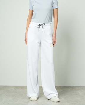 Twinset White sweatpants with logo 241AQ2021
