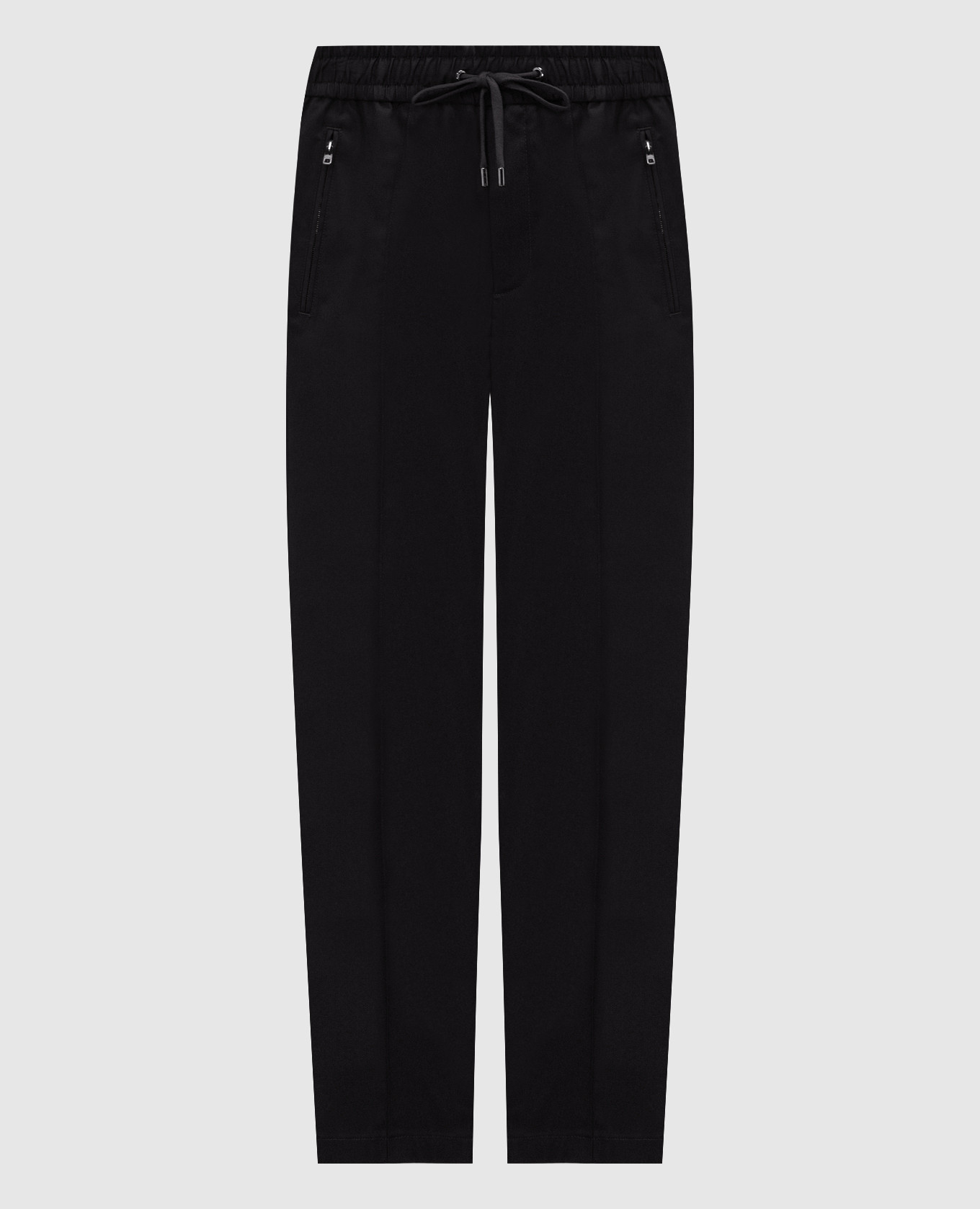 Black wool trousers with logo Dolce&Gabbana
