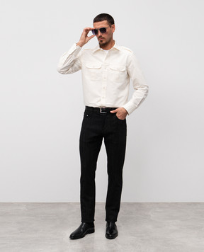 Cashmere&Whiskey RAVELLO black jeans with logo patch 1820NEROC871