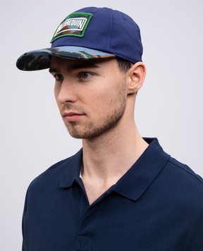 Vilebrequin Palm offspring blue cap with logo CLLC9033