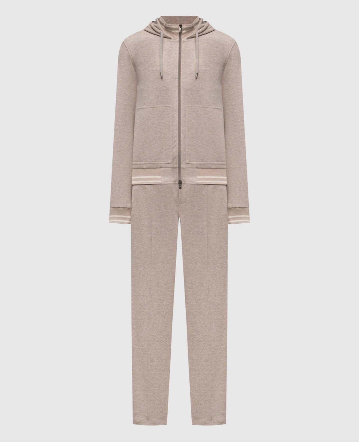 Beige suit with logo CAPOBIANCO