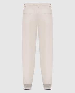 Brunello Cucinelli Beige silk joggers MA029P1972Fy