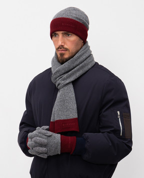 Givenchy Grey cashmere hat with logo 710009322001