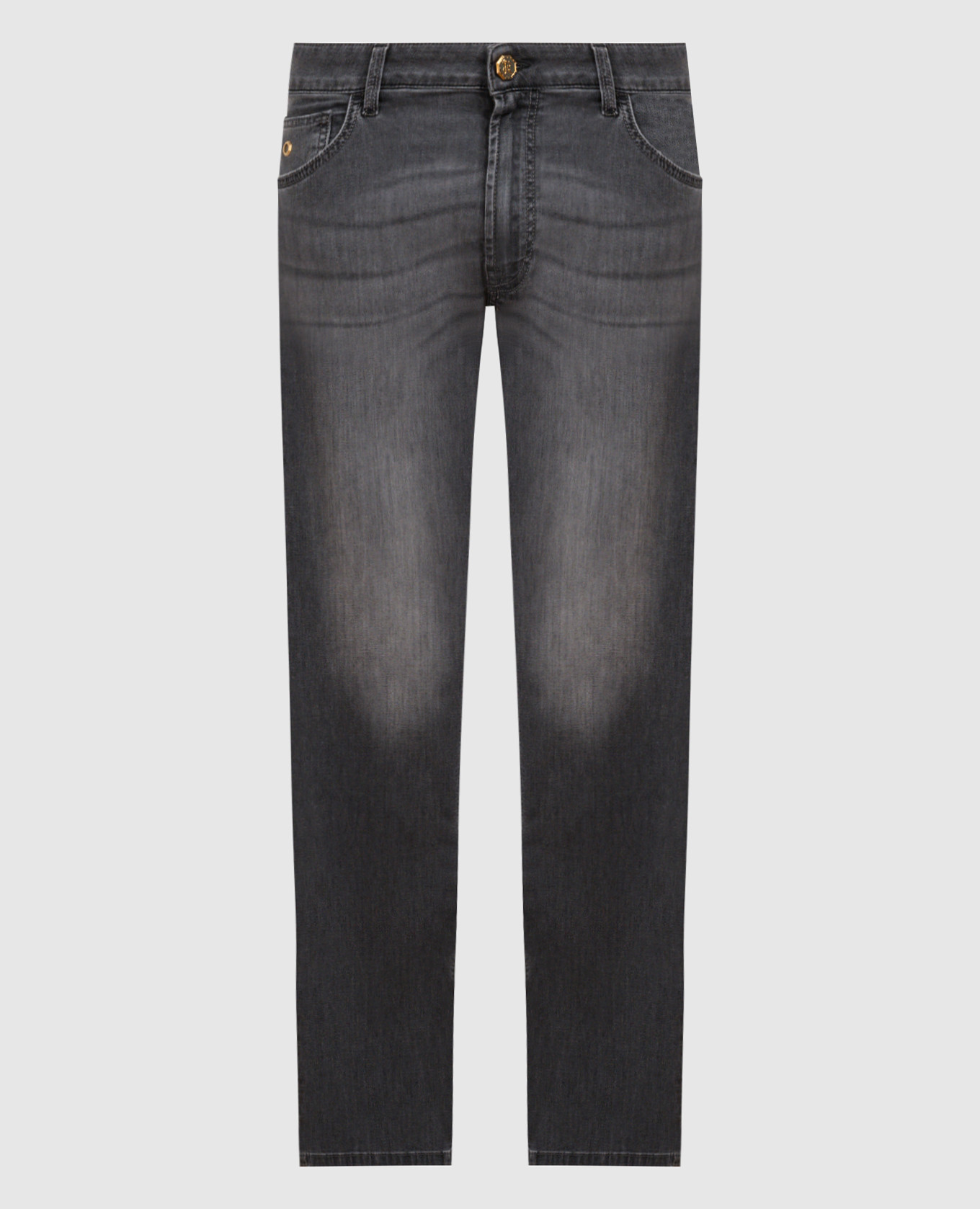 

Gray jeans with a distressed effect Stefano Ricci, Серый