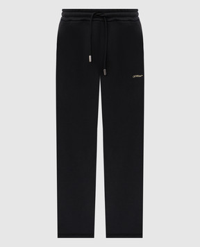 Off-White Black sweatpants with Arrow logo print OMCH054S25FLE004