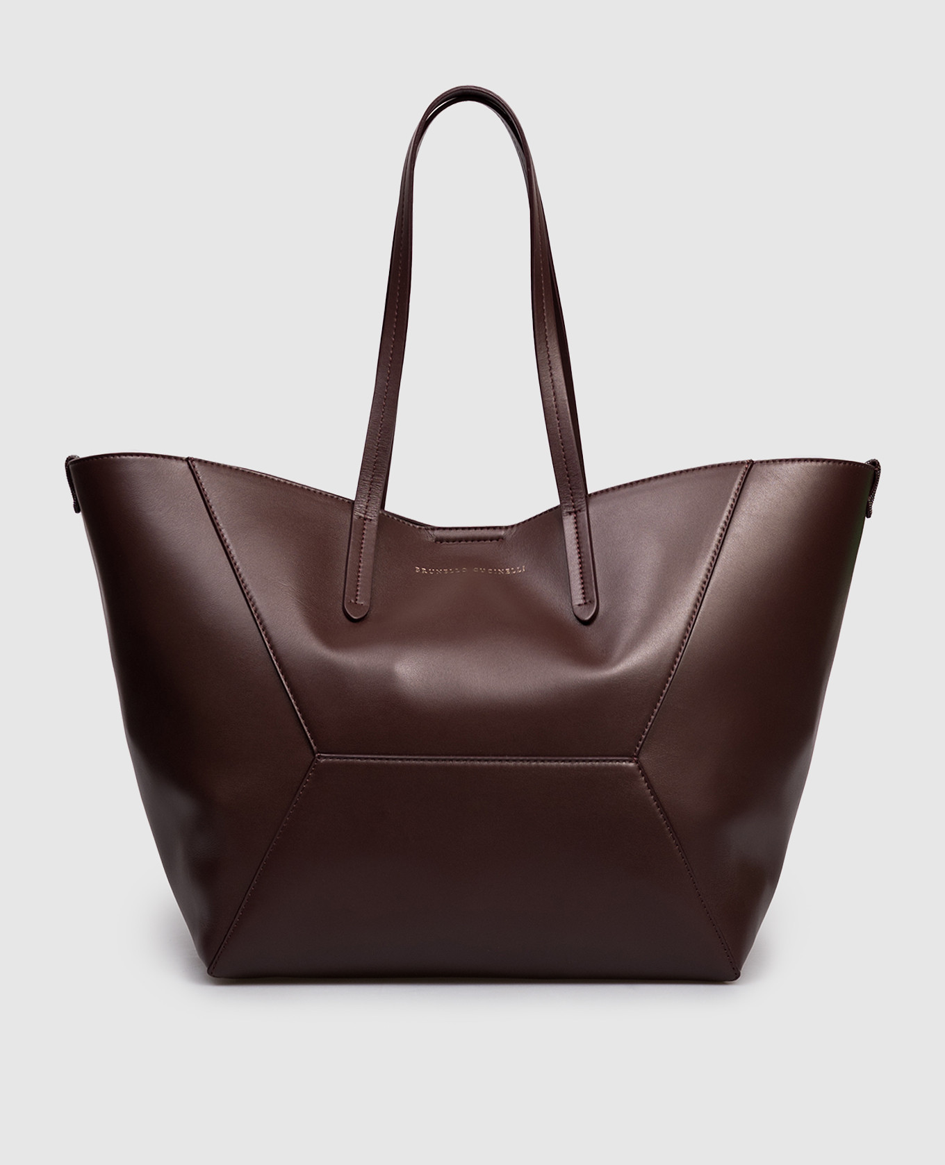 

BC Duo burgundy leather tote bag Brunello Cucinelli