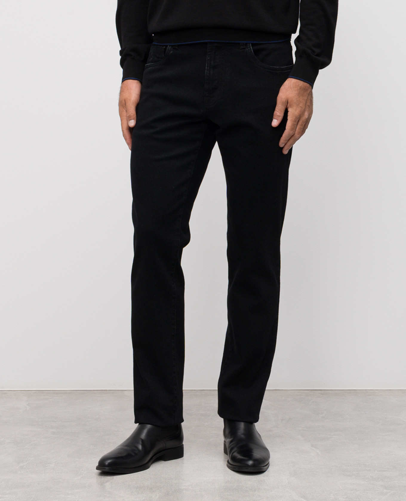 

Black Costantino jeans with logo patch Scissor Scriptor