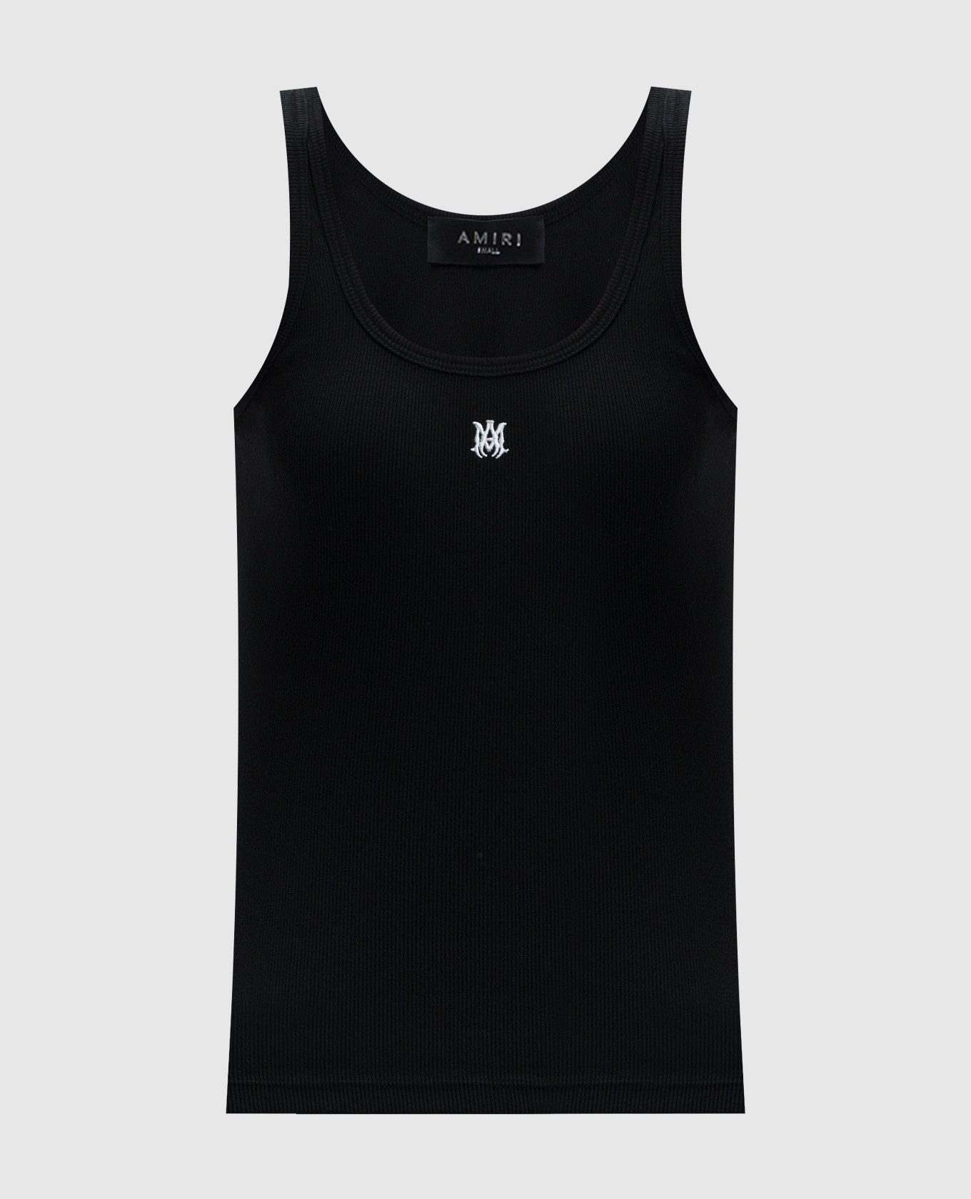Black MA Embroidered rib top