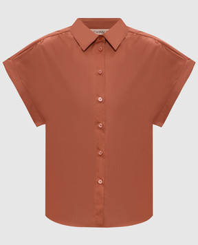 Twinset Brown shirt with lapels 251TT202H