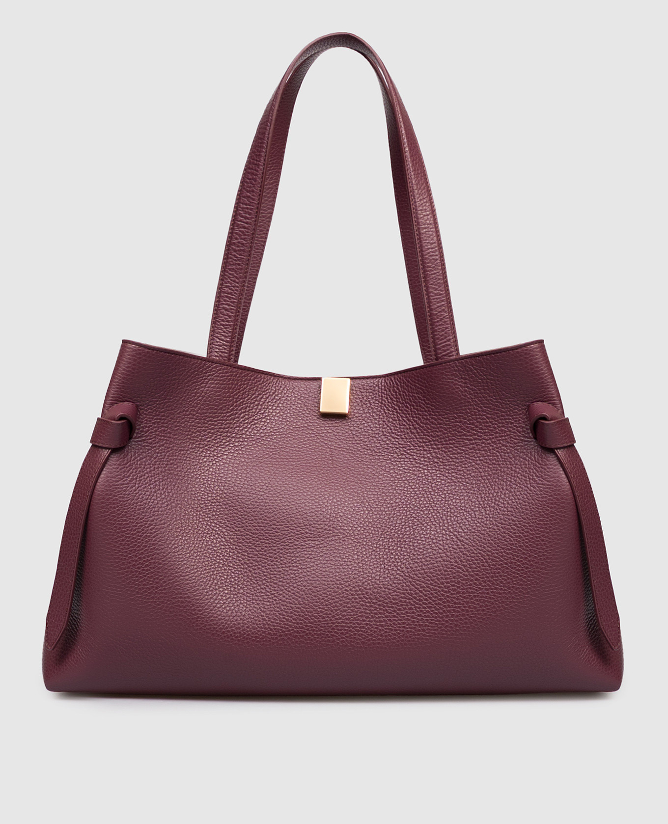 

Gyoza burgundy leather tote bag YUZEFI