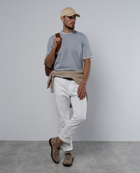 Brunello Cucinelli Gray melange T-shirt M0B137427
