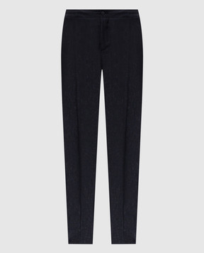 Kiton Black linen pants UPN01H09284