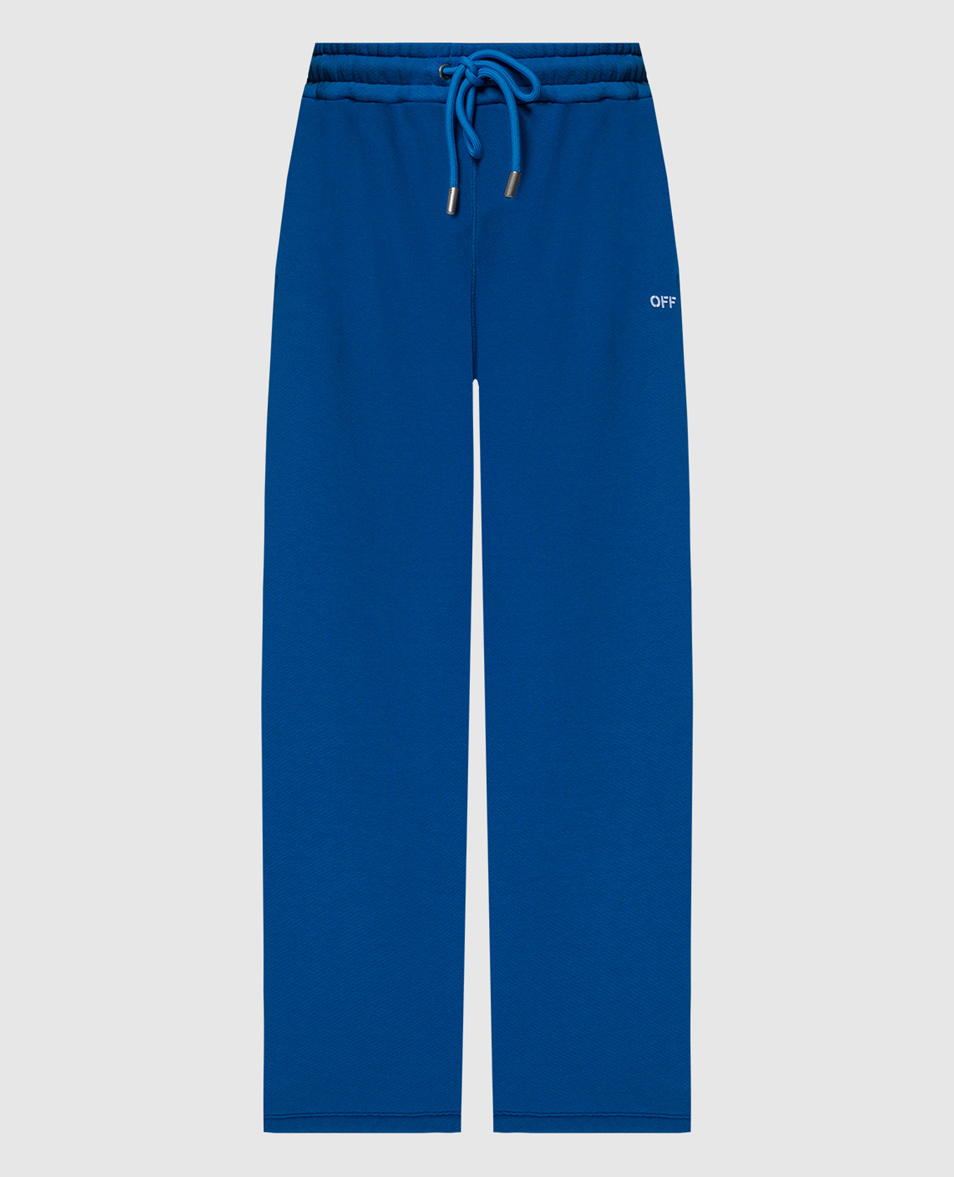 Blue sweatpants with off embroidery off-white