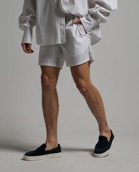 Dolce&Gabbana White striped shorts GP06UTFR5ZK
