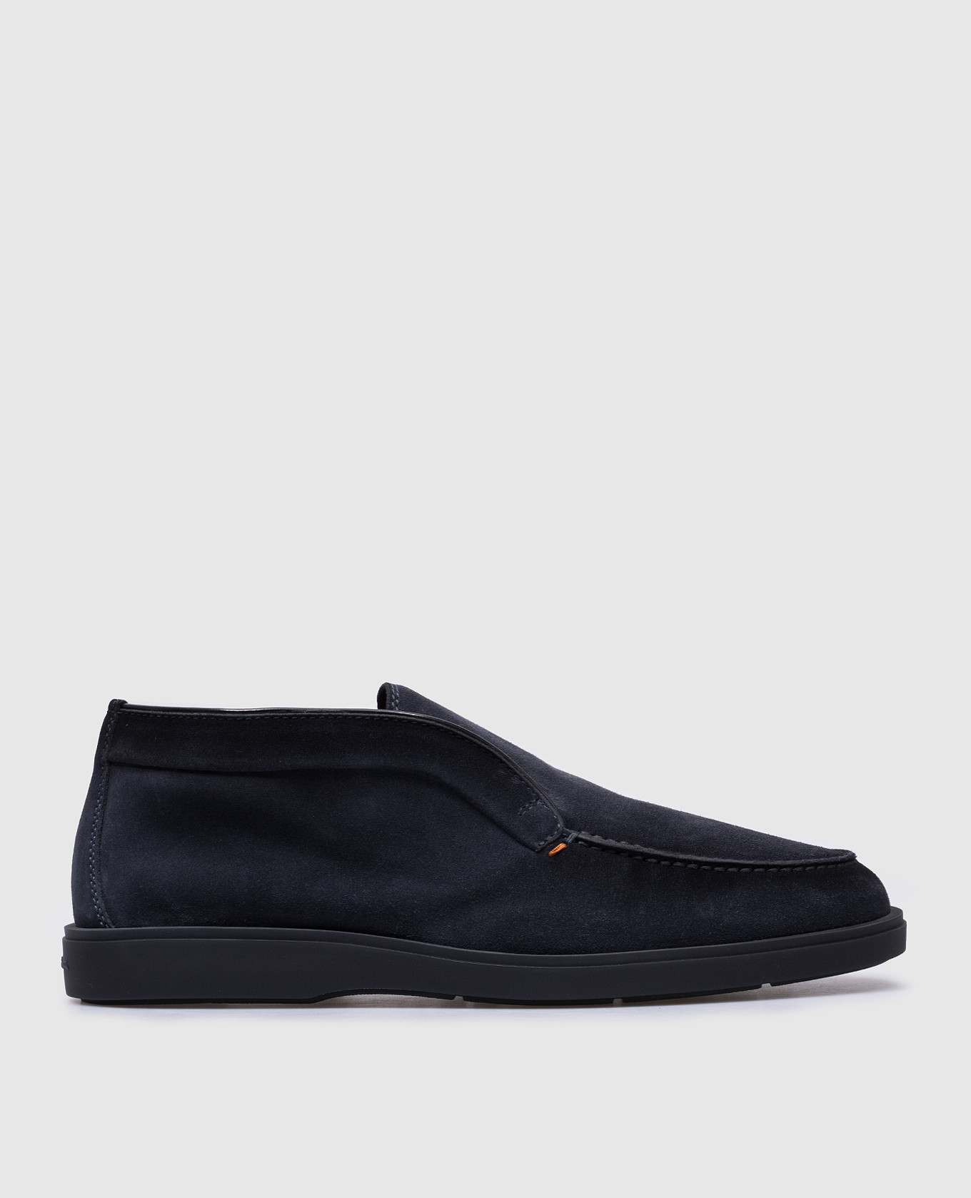 

Blue suede deserts with fur Santoni