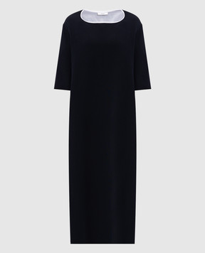 The Row Sayuri black midi dress 9047W1275