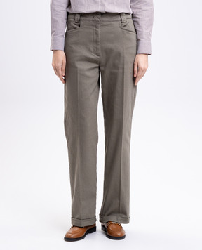 Max & Co ADORNI khaki trousers with lapels ADORNI