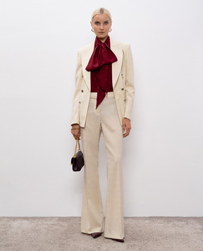Etro Beige double-breasted patterned wool jacket WRCA001099TJ248