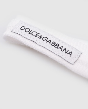 Dolce&Gabbana Children's set of white t-shirts with a logo patch L4J702ON00H