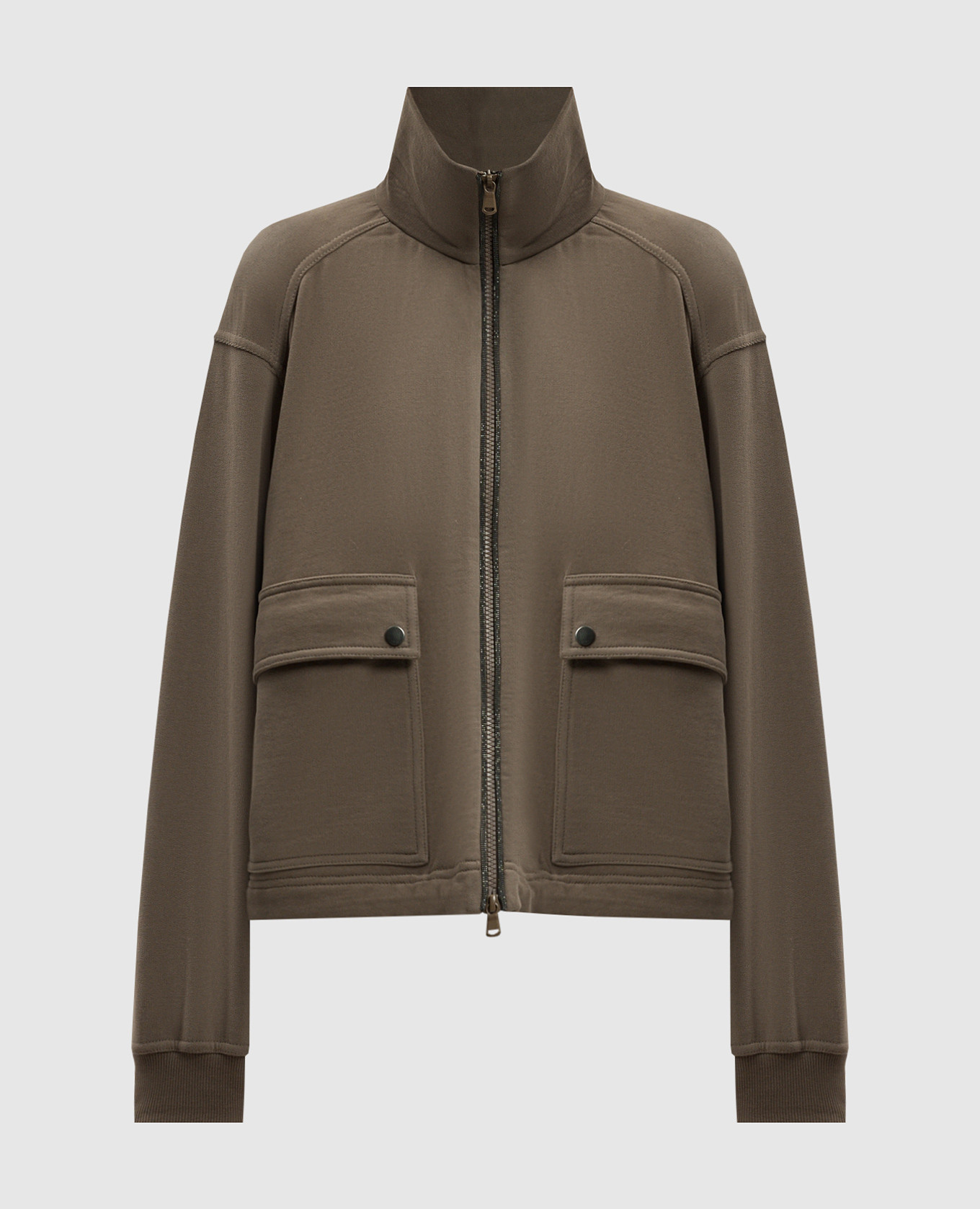 

Brown sports jacket with monil chain Brunello Cucinelli
