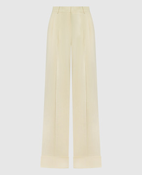 The Andamane Nathalie yellow pants with linen TM150407ATNL009