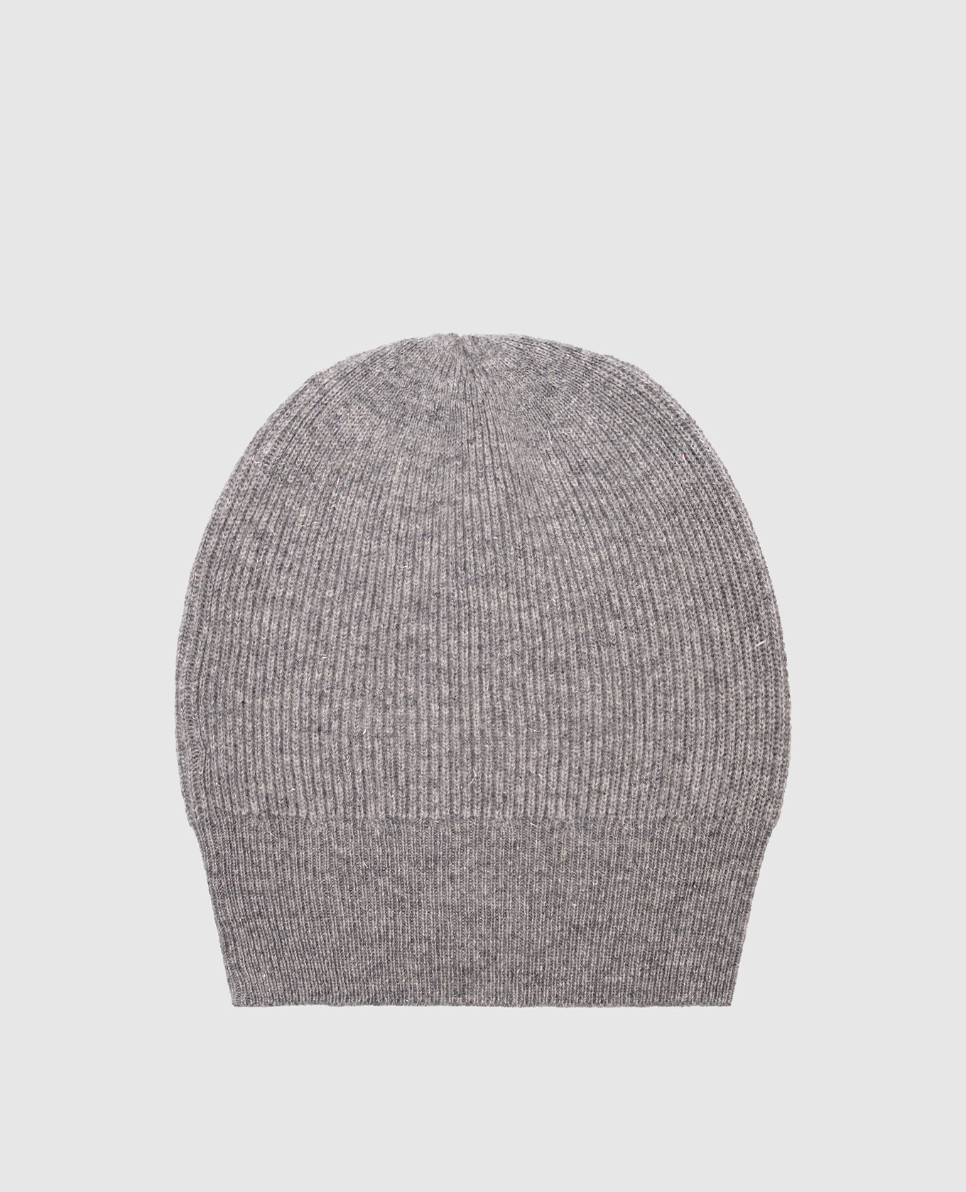 Gray wool and silk hat with lurex Peserico