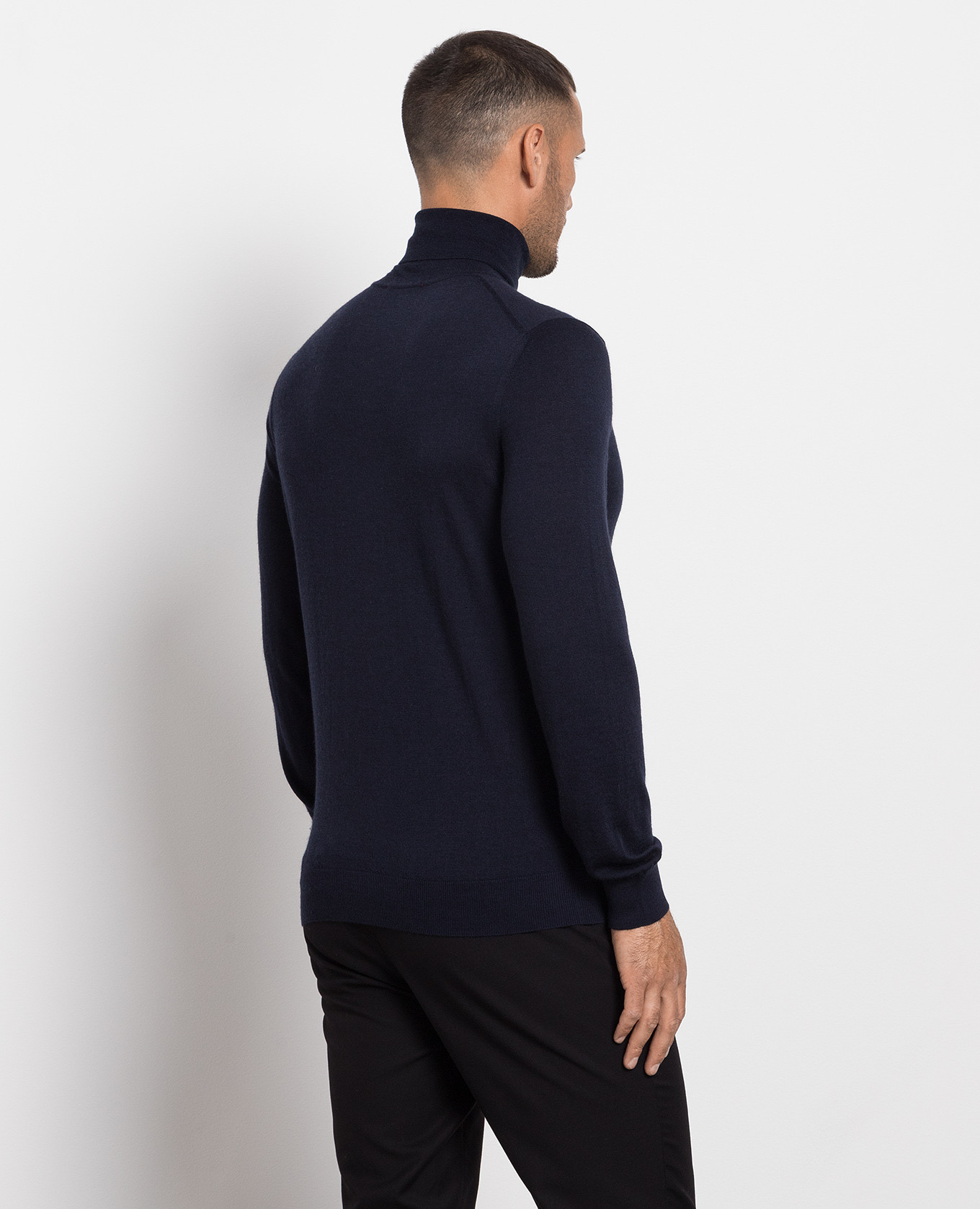 Blue wool, silk and cashmere golf Cashmere&Whiskey 4