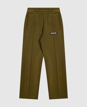 Palm Angels Children's green sweatpants PBCH017F25FLE001612