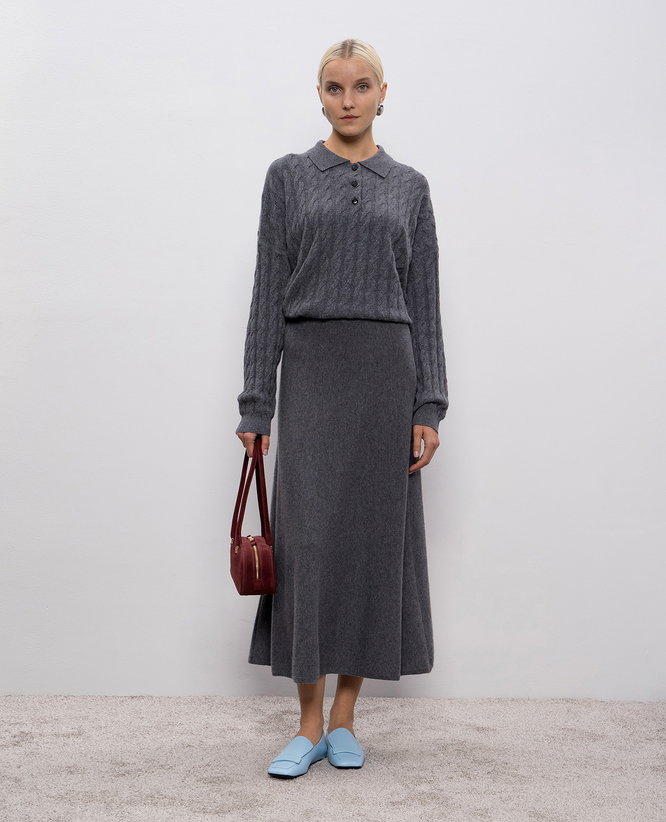 

Torie gray cashmere skirt LISA YANG, Grey