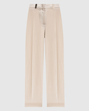 Peserico White linen pants P0433502606