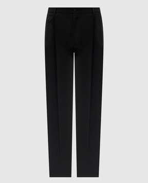 Dolce&Gabbana Black pants made of wool GY6UETFU27J