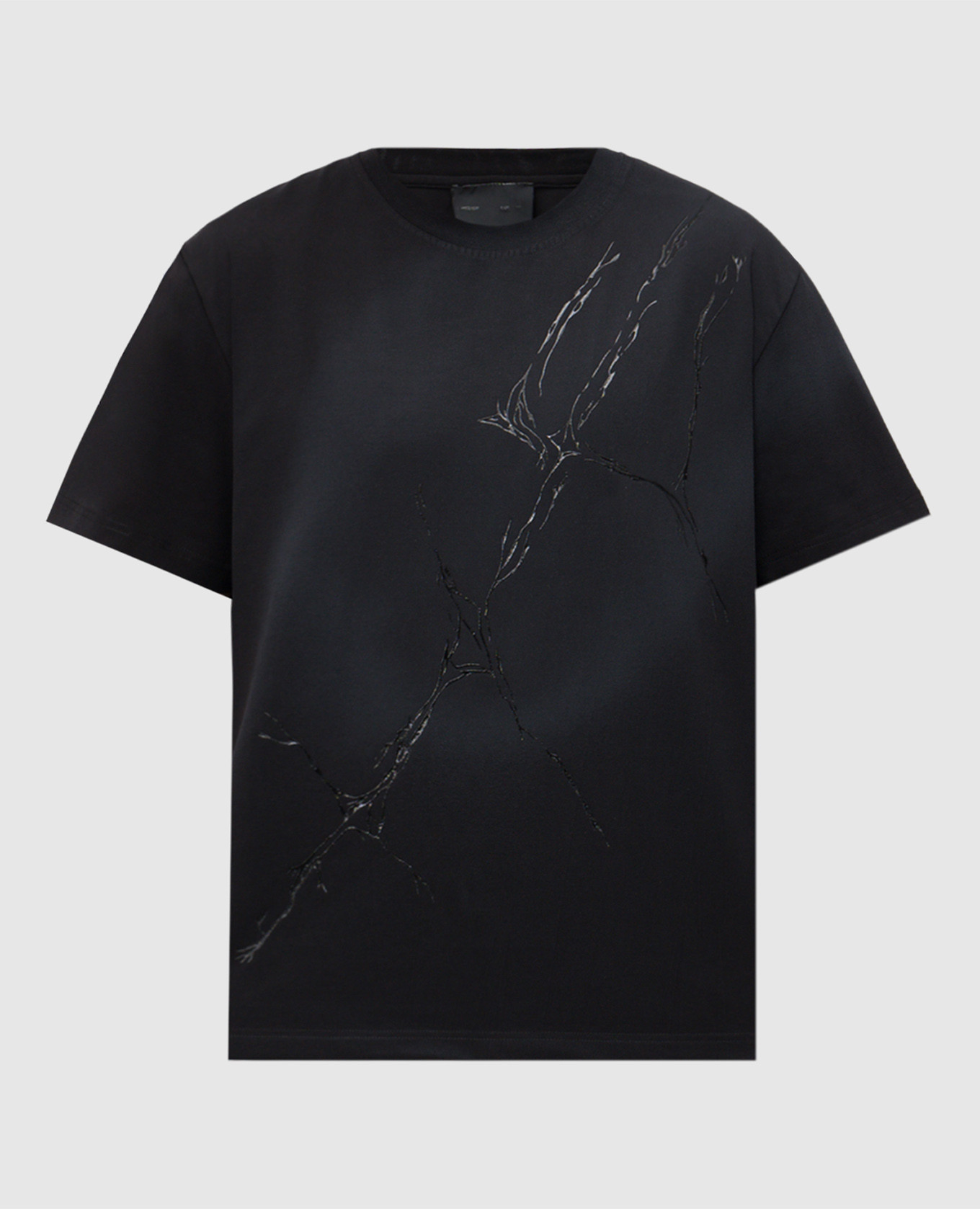 

Black Fluxus T-shirt with print Heliot Emil