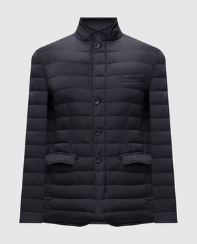 Herno Blue quilted jacket with logo PC002ULE12456Z