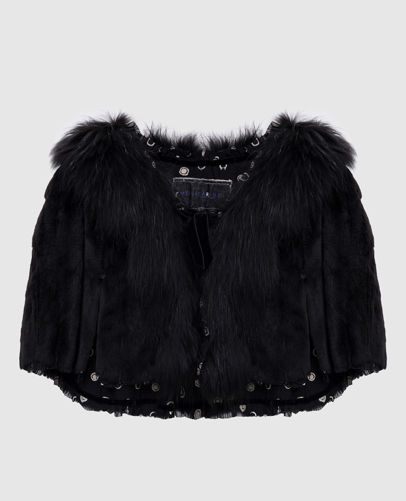 

Black weasel and fox fur bolero Rindi